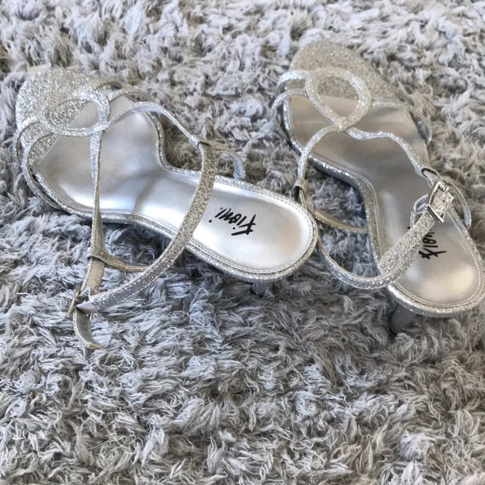 Silver High Heels Size 7